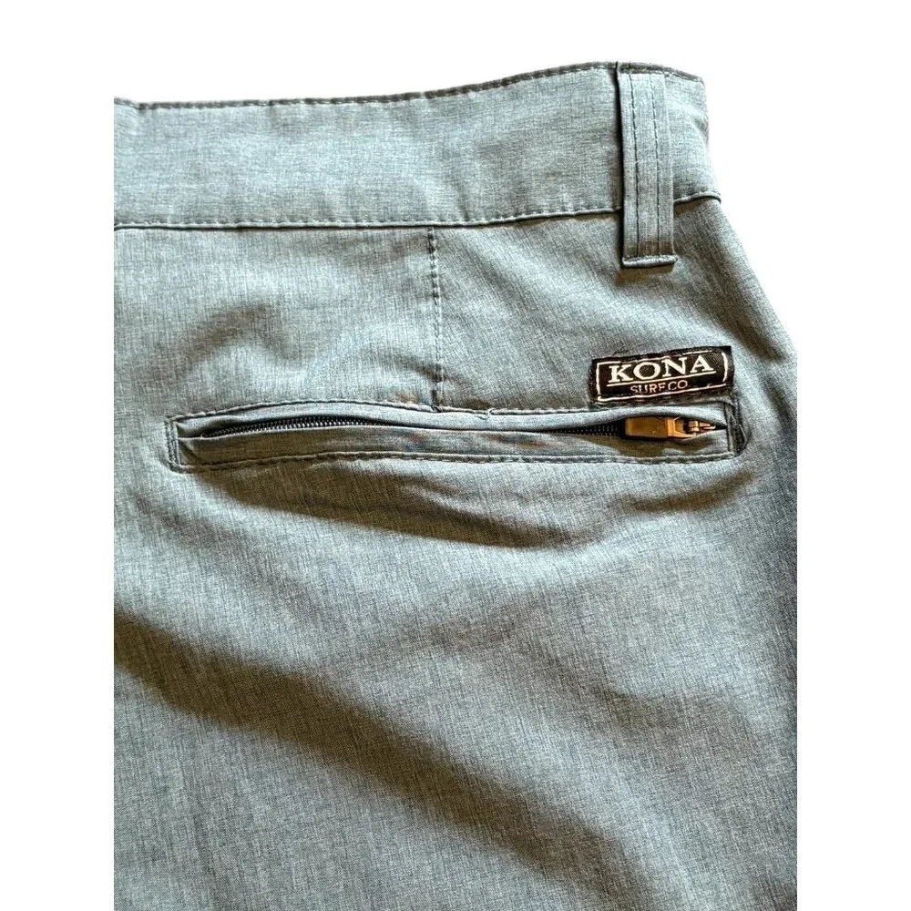 Kona Surf‎ Co Men’s Shorts Size 32 Waist Gray Board Shorts Beach Ocean Surfer